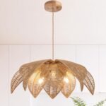 Farmhouse Chandeliers for Dining Room, 3-Light Rattan Boho Chandelier Light Fixture Hand Woven Wicker Pendant Light 24", Coastal Hanging Pendant Light for Kitchen Island Bedroom Living Room - Image 2