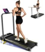 Foldable Treadmill with Incline, Walking Pad with Handle Bar 3 Level Incline, Portable Folding Treadmills for Home/Office 300 Lbs Capacity, Quiet Desk Treadmill with Remote Control & APP - Image 2