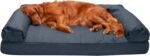 Furhaven Orthopedic Dog Bed for Large Dogs w/ Removable Bolsters & Washable Cover, For Dogs Up to 95 lbs - Quilted Sofa - Iron Gray, Jumbo/XL - Image 2