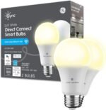 GE CYNC A19 Smart LED Light Bulbs, Soft White, Bluetooth and WiFi Light Bulbs, 60W Equivalent, Work with Amazon Alexa and Google Home, 2 Count (Pack of 1) - Image 2