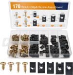 GOOACC 170Pcs Car U-Clip and Screw Assortment Kit 9 Different Sizes Automotive U Nut and Screw Clip Replacement Parts for Dash Door Panel Interior - Image 2