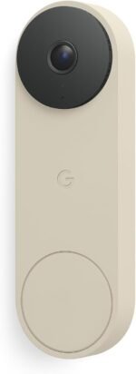 Google Nest Doorbell (Wired, 3rd Gen) - 2K Video and Gemini, Live View, Night Vision, 2-Way Audio - Works with Google Home - 2025 Model - Linen - Image 2
