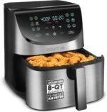 Gourmia Digital Air Fryer Oven – 8 QT, FryForce 360° Technology, 12 Presets, Touchscreen, XL Nonstick Basket, Dishwasher Safe, 1700W, Stainless Steel - Image 2