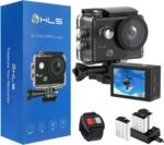 HLS Waterproof Action Camera 4K Stabilization with 2 Batteries 1350mAh for Video,4K WiFi Remote Underwater Cameras with Wide Angle Lens HD,Sports Action Video Cameras with Accessories Mount Kit - Image 2