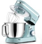 HOWORK Electric Stand Mixer,10+p Speeds With 6.5QT Stainless Steel Bowl,Dough Hook, Wire Whip & Beater,for Most Home Cooks,Blue - Image 2