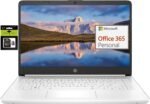 HP 14" Ultral Light Laptop for Students and Business, Intel Quad-Core, 8GB RAM, 192GB Storage(64GB eMMC+128GB Ghost Manta SD Card), 1 Year Office 365, USB C, Win 11 S - Image 2
