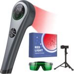 Handheld Red Light Therapy with Stand,Near Infrared Light Therapy Devices for Pain Relief Joint and Muscle Pain for Pets(4 * 808nm+14 * 650nm) - Image 2