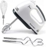 Handmixer Electric Handheld - 7 Speed Portable Kitchen Mixer Electric with 5 Stainless Steel Accessories Whisk, Food Beater for Whipping Mixing Cookies Cakes Eggs Dough - Image 2