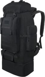 Hiking Backpack, 100L Large Camping Backpack, Expandable Waterproof MOLLE Rucksack, Outdoor Sport Travel Daypack Military Tactical Back pack for Men Women (Black) - Image 2