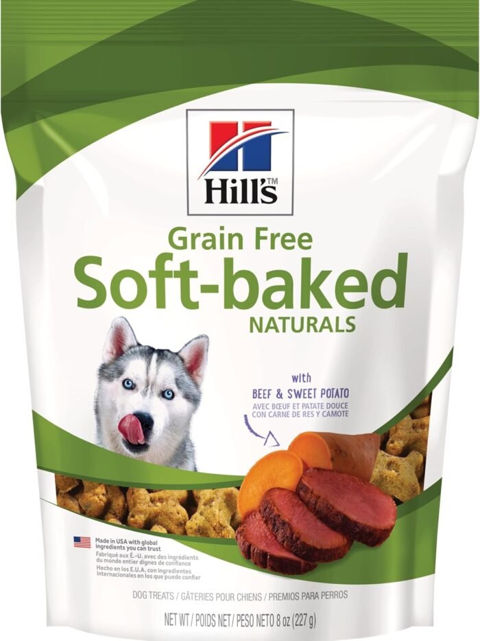Hill's Grain Free Soft Baked Naturals, All Life Stages, Great Taste, Dog Treats, Beef & Sweet Potato, 8 oz Bag - Image 2