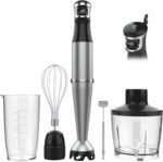 Immersion Blender Handheld Corded Hand Blenders Set 1100W, Trigger Variable Speed 5 in 1 Stick Emulsifier with Chopper, Whisk and Frother for Soup, Baby Food and Smoothies - Image 2