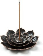 Incense Burner, Incense Holder for Sticks, Brass Lotus Incense Stick Holder and Detachable Ash Catcher - Image 2