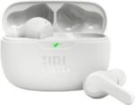JBL Vibe Beam - True Wireless JBL Deep Bass Sound Earbuds, Bluetooth 5.2, Water & Dust Resistant, Hands-free call with VoiceAware, Up to 32 hours of battery life (White) - Image 2