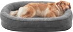 JOEJOY Orthopedic Dog Beds Large Sized Dog, XL Egg-Crate Memory Foam Pet Couch Bed with Bolster Sides, Waterproof Lining, Removable Washable Cover & Non-Slip Bottom, Grey - Image 2