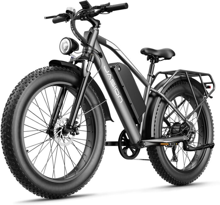 Jasion EB5 MAX Electric Bike for Adults with 1500W Peak Motor, 48V 15Ah (720Wh) Battery Electric Mountain Bike, 26'' x 4'' Fat Tire Ebike, 28+MPH Speed, Cruise Control, with Fenders, Rear Rack - Image 2