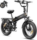 Jasion X-Hunter Electric Bike for Adults,1400W Peak Motor 70+ Miles 30MPH Foldable Ebike,624WH Removable Battery,20’’*4 Fat Tire Full Suspension Bicycle for Commute,Snow,Mountain with 7-Speed - Image 2