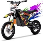 KOOZ HP112E 36V 1000W Electric Dirt Bike for Kids, 3 Speed Modes Teen Electric Motorcycle Up to 18 MPH & 15 Miles Long-Range, Dual Suspension & Disc Brake, 16" Sturdy Tire for Kids Teenagers - Image 2