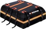 Kingfun Car Rooftop Cargo Carrier – Waterproof 15 Cubic Feet Car Roof Bag Fit All Vehicles with/Without Roof Racks, Includes Anti-Slip Mat, 8 Reinforced Straps & 6 Door Hooks, Luggage Locks - Image 2