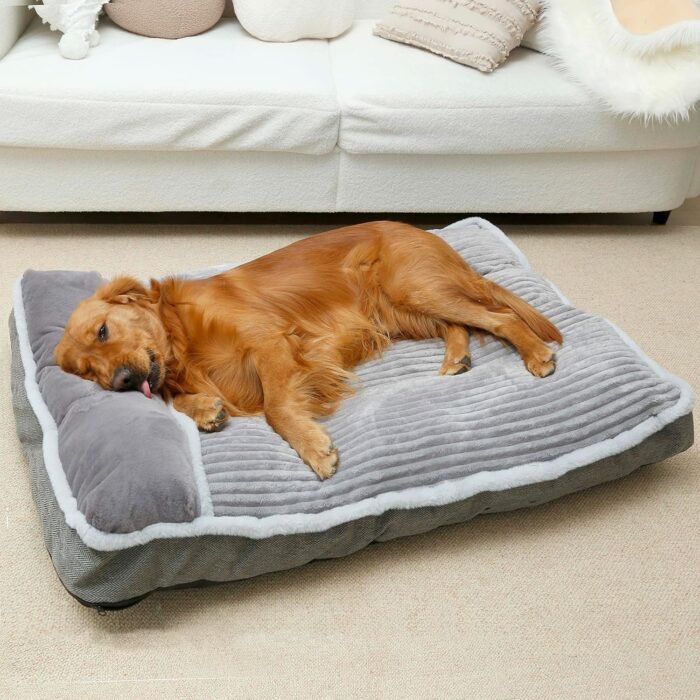 Large Dog Bed with Pillow for Crate Kennel, Sofa Dog Bed, Super Soft pet Bed for Medium, Jumbo, Furniture - Image 2