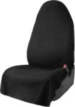 Leader Accessories Black Waterproof Sweat Towel Seat Cover Universal Non-Slip for Car Truck SUV Seat for Dog & Kid Workout Outdoor OR Sport Activities - Image 2