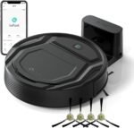 Lefant Robot Vacuum Cleaner, 120 Mins Runtime, Compact Design, Low Noise, Powerful Suction, Wi-Fi/App/Voice Control, Self-Charging, Scheduled Cleaning, Ideal for Pet Hair and Hard Floors, M210 Black - Image 2