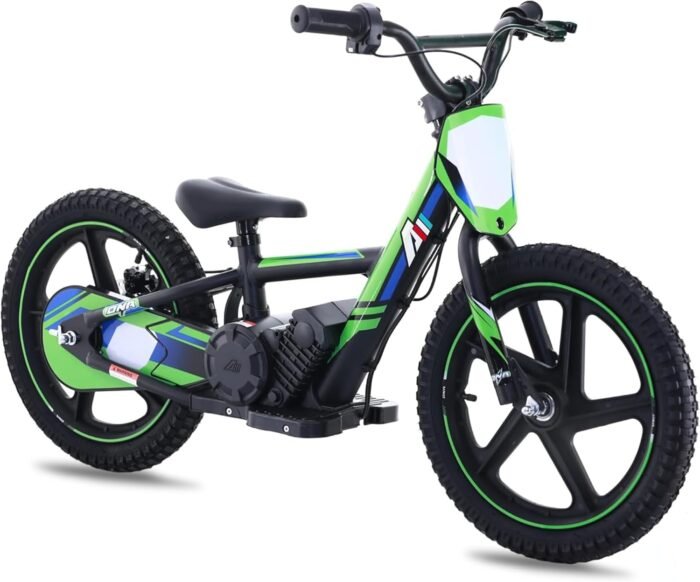 Lightweight Electric Dirt Bike for Kids, 170/340W Electric Motorcycle Up to 10/12MPH, 24V Detachable Battery, Hand-Operated Dual Brakes Electric Balance Bike for Ages 3-6/5-12 - Image 2