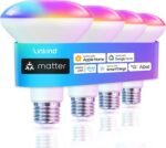 Linkind Matter Smart Light Bulb, BR30 Smart Bulbs, Recessed LED Color Changing Light Bulbs RGBTW, E26 Smart Flood Light Bulbs 650LM 60W Work with Alexa, Apple Home, Google Home, SmartThings, 4Pack - Image 2