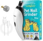 LuckyTail Pet Nail Grinder for Dogs and Cats - Super Quiet and Low Vibration Electric Dog Nail Grinder with 2 LED Lights - USB Rechargeable and Cordless - 2 Speeds - Small to Large Pets - Image 2
