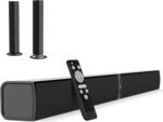 MZEIBO Sound Bar for Smart TV, 80W Bluetooth Soundbar 2 in 1 Detachable Design, Deep Bass, Home Theater Surround Sound, ARC/Optical/AUX Connections for TV/PC/Gaming/Projectors - Image 2