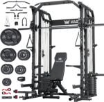 Major Fitness Drone2 Advanced Training Smith Machines– All-in-One Home Gym Squat Rack with Aluminum Pulley Set , Weight Bar, Dual LAT Pull-Down Systems & Cable Crossover Machine for Full-Body Workouts - Image 2