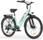 MileCity1 Electric Bike for Adults with 468WH Removable Battery | Max Range 68Miles & 20MPH | 700W Motor | 20''×3.0'' Fat Tire Ebike for Urban Commuters, Green - Image 2