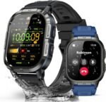 Military Smart Watches for Men-2.06”AMOLED(Answer/Make Calls), IP68 Fitness Activity Step Tracker with Sleep Monitor/110+ Sports Modes, Tactical SmartWatch for Android iOS Samsung Compatible - Image 2