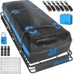 Mockins XL 84"x39"x6" Extendable Roof Rack Cargo Carrier & 35 CuFt Waterproof Cargo Bag for Top of Car | 3 Length Sizes: 40", 63", 84" Luggage Rack for SUV Car & Truck with Roof Basket Accessories - Image 2