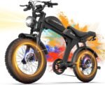 Movcan V70 Electric Dirt Bike for Adults,2000W Motor Peak 2500W Up to 35MPH,52V 23.4Ah Removable Battery,20” Fat Tire Ebike,7 Speed Dual Hydraulic Brake Electric Motorcycle Bikes - Image 2