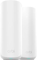 NETGEAR Orbi 370 Series Dual-Band WiFi 7 Mesh Network System for Home (RBE372) – Wireless Router + 1 Extender, Security Features, 5 Gbps, Covers 4,000 sq.ft., 70 Devices, 2.5GB Internet Port, BE5000 - Image 2