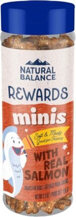 Natural Balance Limited Ingredient Mini-Rewards Salmon Grain-Free Dog Training Treats for Dogs | 5.3 Ounce Canister - Image 2