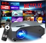[Netflix Officially/High Brightness] Smart Projector with WiFi 6 and Bluetooth 5.3, 4K Outdoor Movie Projector with NETFLIX/Prime Video/YouTube, Portable Proyector Compatible with HDMI/USB/iOS/Android - Image 2