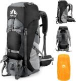 Night Cat Hiking Backpacks 70L Camping Backpacking Packs for Men Women Lightweight Outdoor for Mountaineering Traveling, No Internal Frame - Image 2