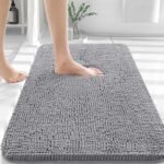 OLANLY Bathroom Rugs 30x20, Extra Soft Absorbent Chenille Bath Rugs, Rubber Backing Quick Dry, Machine Washable Bath Mats for Bathroom Floor, Tub and Shower, Home Decor Accessories, Grey - Image 2