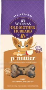 Old Mother Hubbard Wellness P-Nuttier Dog Biscuits, Natural, Training Treats, Peanut Butter Flavor, Mini Size, (5 Ounce Bag) - Image 2
