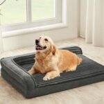 Orthopedic Dog Beds for Large, Medium Dogs, Waterproof Egg Foam Dog Sofa Bed with L Bolster Sides, Washable Large Pet Bed with Removable Cover & Non-Slip Bottom, 36 x 23 inch, Gray - Image 2