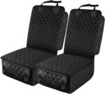 PETICON Waterproof Front Seat Car Cover 2 Pack, Full Protection Dog Car Seat Cover with Side Flaps, Nonslip Scratchproof Captain Chair Seat Cover Fits for Cars, Trucks, SUVs, Jeep, Black - Image 2
