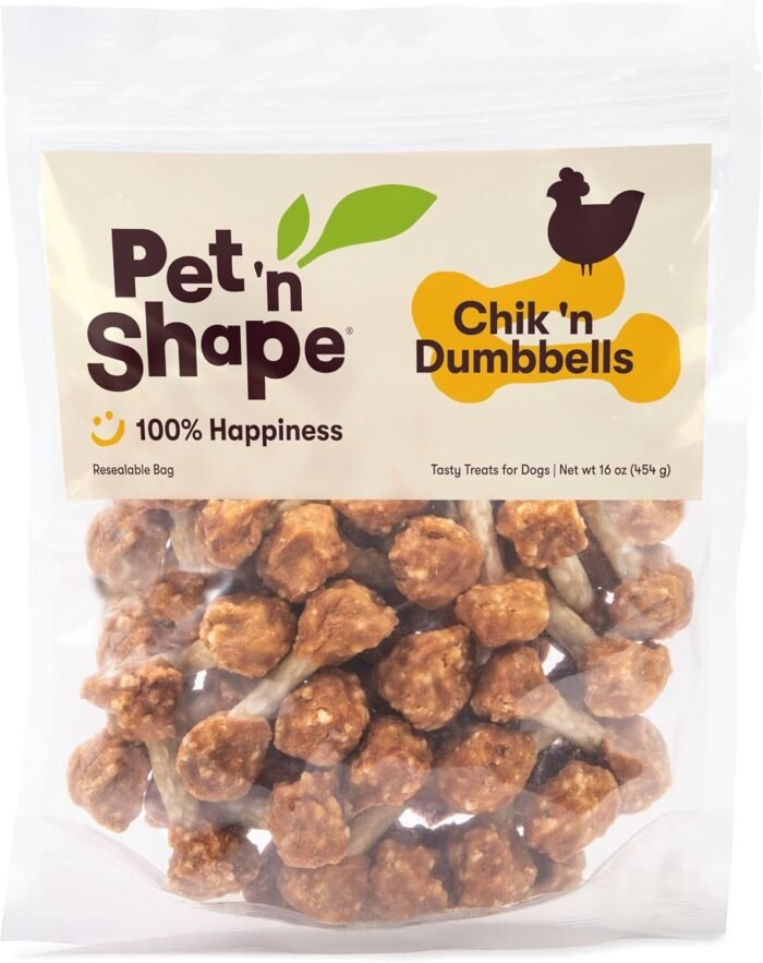 Pet 'n Shape Chik 'n Rice Dumbbells - Natural Dog Treats, Chicken, 1 Pound - Image 2