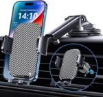 Phone Holder Car Mount for iPhone [Powerful Suction] Phone Mount for Car Dashboard Windshield Air Vent Universal Accessories [Thick Cases Friendly] Automobile Phone Holder Fit iPhone Smartphone - Image 2