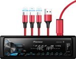 Pioneer MVH-X390BT Digital Media Receiver with Pioneer ARC app, MIXTRAX, Built-in Bluetooth and USB Direct Control for iPod/iPhone and Android Phones & zonoz 3 in 1 Multi USB Charging Cable (Bundle) - Image 2