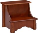Powell Woodbury Mahogany Bed Step with Storage, Information, Lightly Distressed Woodbury Mahogany, 20 x 17.75 x 17.25 - Image 2