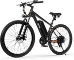 Qlife Racer Electric Bike for Adults - 21-Speed Mountain Ebike with Peak 1200W 28MPH Brushless Motor, 48V10.4Ah Removable Battery, 27.5X2.1 Tire Step Over E-MTB, Up to 50 Miles(PAS1), E Bikes - Image 2