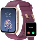 RUIMEN Smart Watches for Women Men (Answer/Make Calls) Compatible with iPhone/Android Phones, 1.85" HD Screen Fitness Tracker Heart Rate Monitor 100+ Sports Tracker Watch Waterproof (Purple) - Image 2