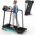 Redliro Walking Treadmill with Long Handrail for Balance, Recovery Fitness Exercise Machine Foldable for Home use with Holder for Phone & Cup,LCD Display, 300 lbs Capacity - Image 2