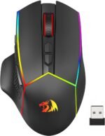 Redragon Wireless Gaming Mouse, Tri-Mode 2.4G/USB-C/Bluetooth Ergonomic Mouse Gaming, 8000 DPI, RGB Backlit Programmable Wireless Mouse, Rechargeable, 250 Hrs for Laptop PC Mac, M814 - Image 2